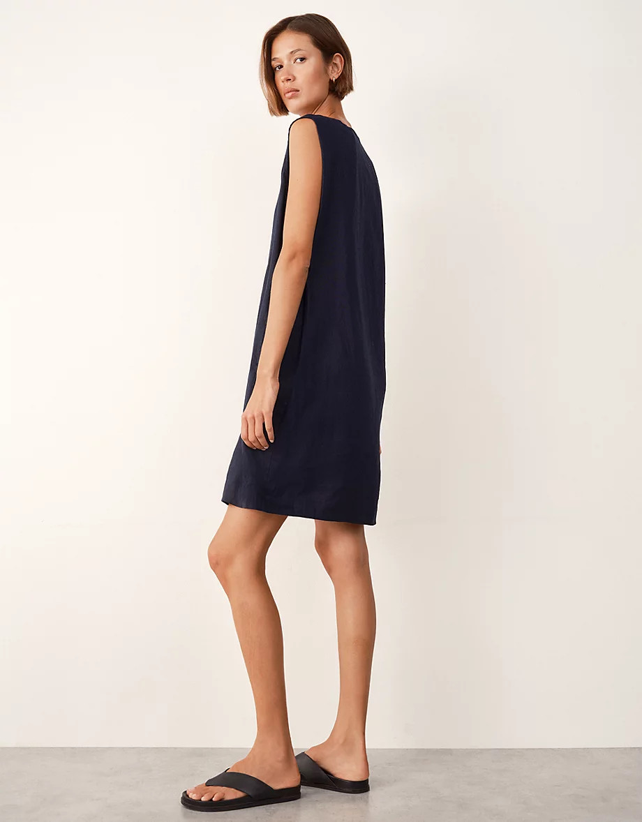 Linen Tucked Shoulder Shift Dress | Seasonal Preview | The  White C... | The White Company UK & ROW