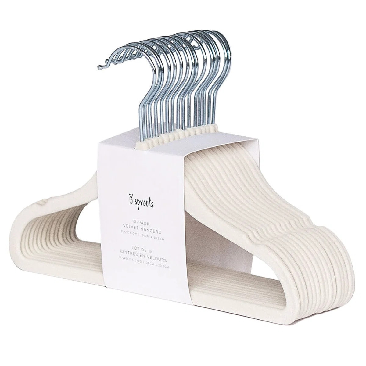 3 Sprouts -  Non-Slip Velvet Hangers for Baby Clothes - Pack of 30 (Set of 30) | Wayfair North America