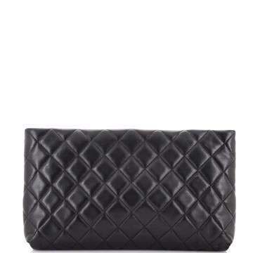 Chanel Square Timeless Clutch Quilted Lambskin Black 4161631 | Rebag
