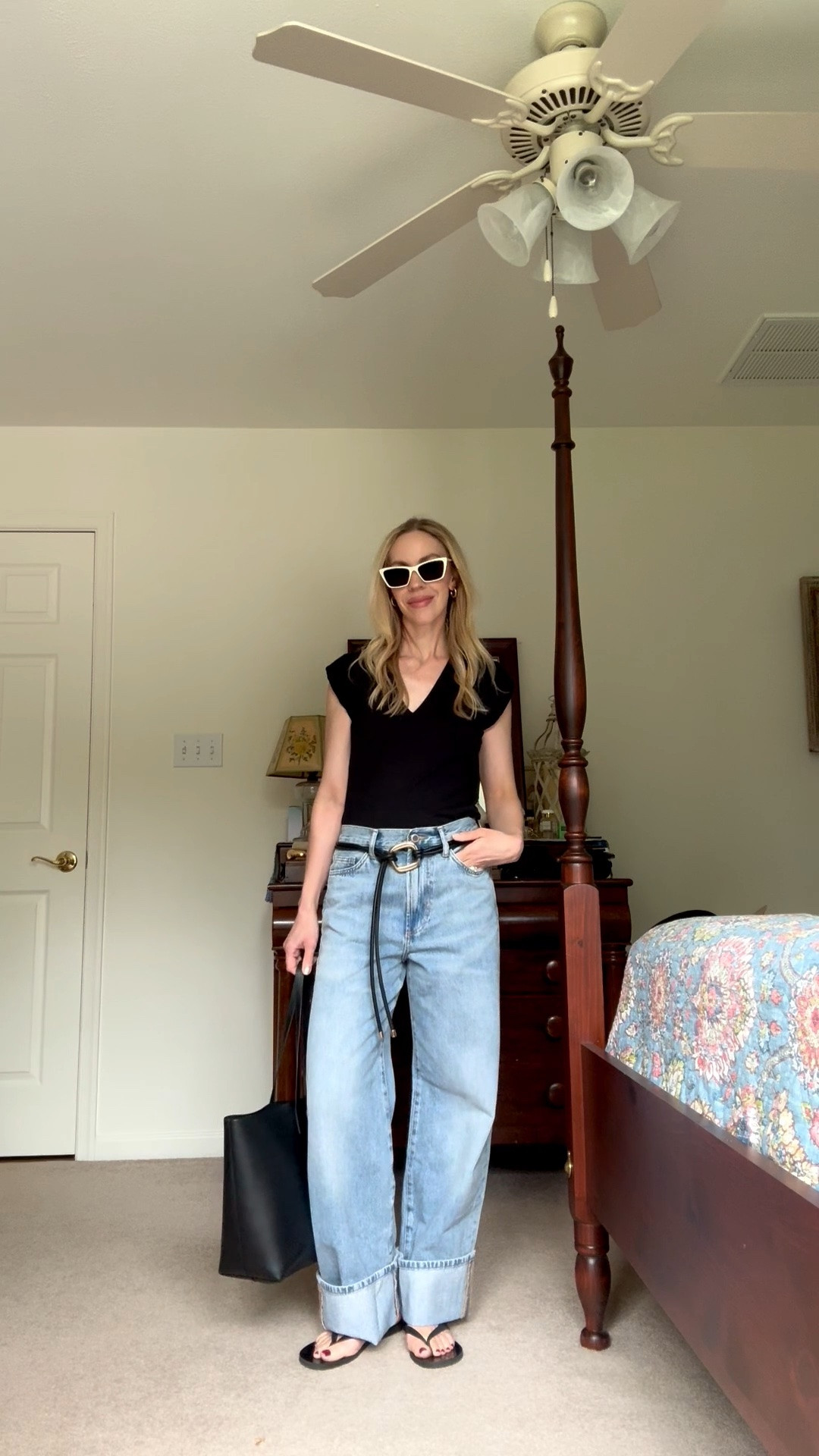 Obsessed with these new jeans from @Zara - the perfect cuffed baggy fit! Wearing size 26/2

#LTKSeasonal #LTKOver40 #LTKgrwm