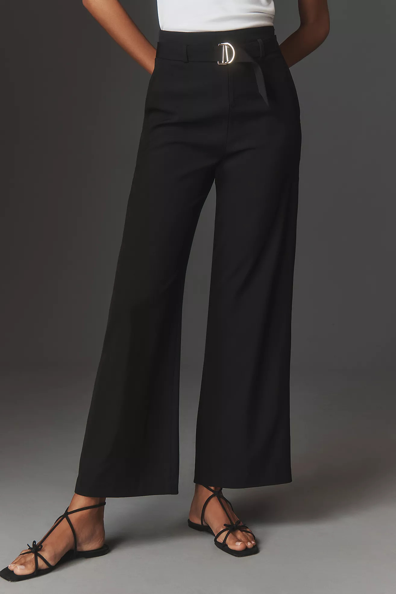 Bishop + Young Belted Wide-Leg Trouser Pants | Anthropologie (US)