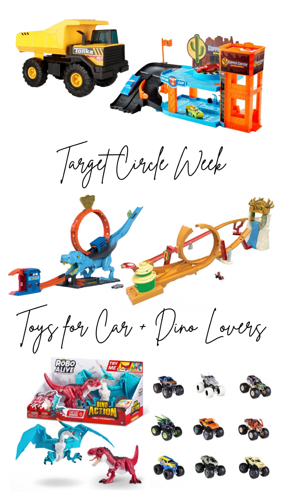 Parker is full-on in his dinosaur lovin’, vroom obsessed era. If it’s roaring or zooming, he’s all over it. And target has amazing circle week deals on these types of toys! Definitely stocked up on a bunch of these in preparation for potty training my lil guy.. bribes anyone??

#LTKKids #LTKFindsUnder50 #LTKSummerSales