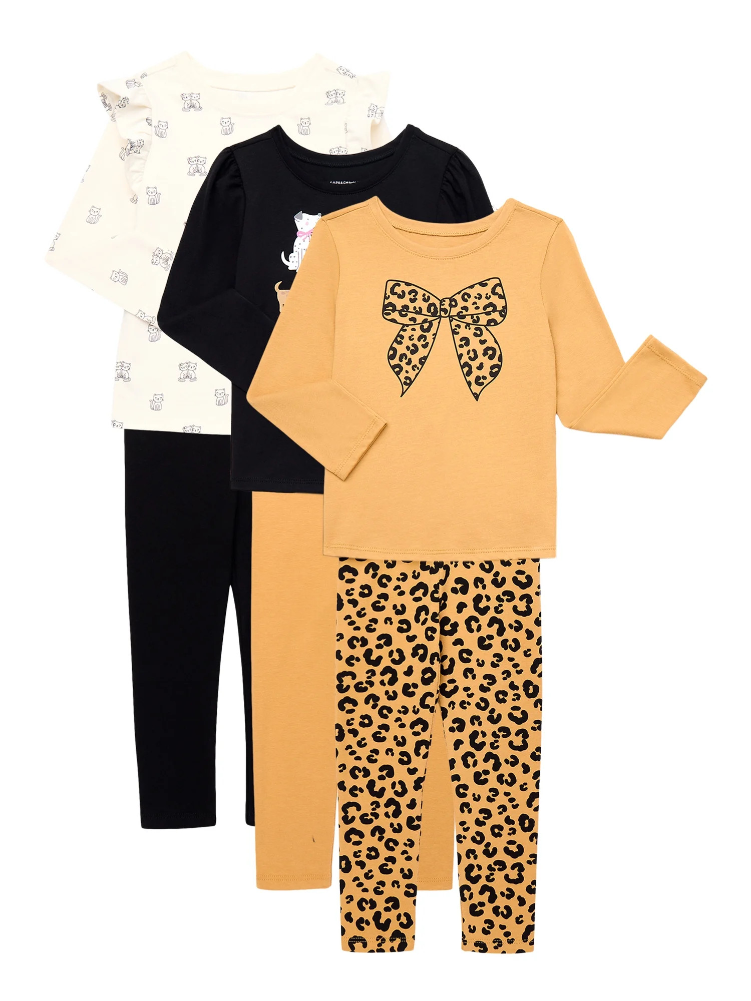 Garanimals Toddler Girl 6-Piece Mix and Match Outfit Kid-Pack, Sizes 18M-5T | Walmart (US)