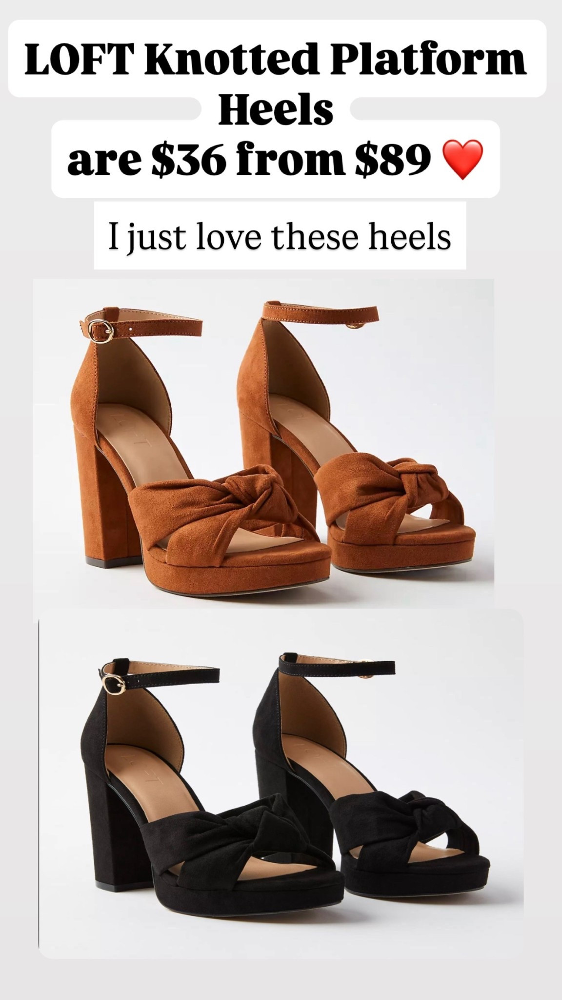 LOFT Knotted Platform Heels

#LTKSaleAlert