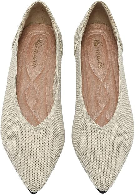 Semwiss Women's Ballet Flats Comfortable Casual Dressy Shoes,Work Flats Office Shoes Pointed Toe ... | Amazon (US)