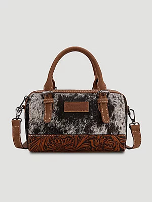 Genuine Hair-On Cowhide Barrel Bag | Wrangler