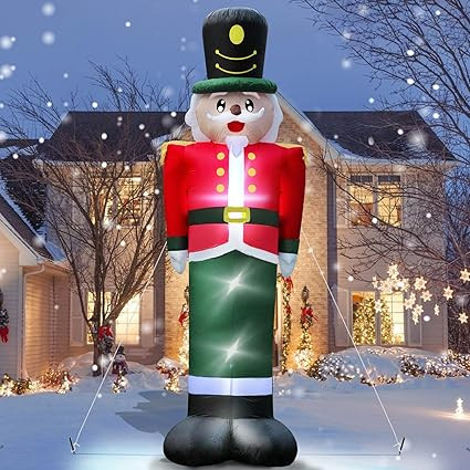 TURNMEON 12 Feet Giant Christmas Inflatables Nutcrackers Decoration with LED Lights Christmas Blo... | Amazon (US)