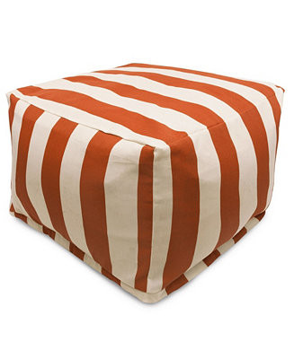 Vertical Stripe Ottoman Square Pouf 27" x 17" | Macy's