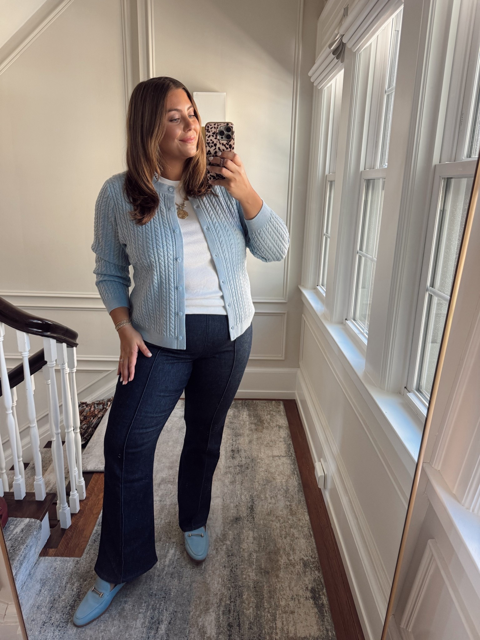 Fall outfit with my new @Spanx - wearing size 1X in jeans, XXL Tall in T-shirt, XXL in cardigan. Use CARALYN15 on your first order at Spanx. 

#LTKSeasonal #LTKStyleTip #LTKPlusSize
