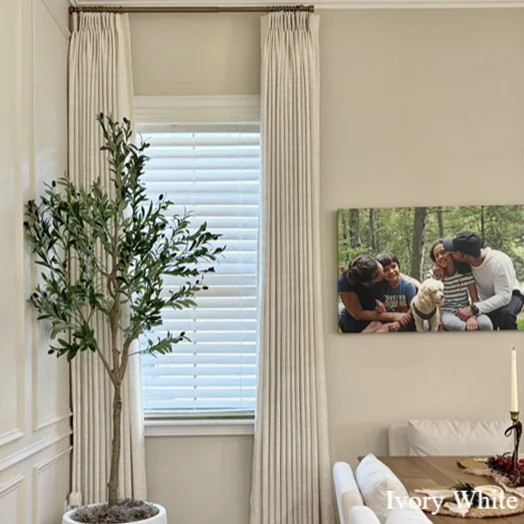 Lia Linen Blackout Curtains & Drapes | Tailorvibe