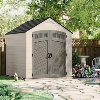 Suncast Vista 7 ft. W x 7 ft. D Plastic Shed (50 sq. ft.) BMS7705 - The Home Depot | The Home Depot
