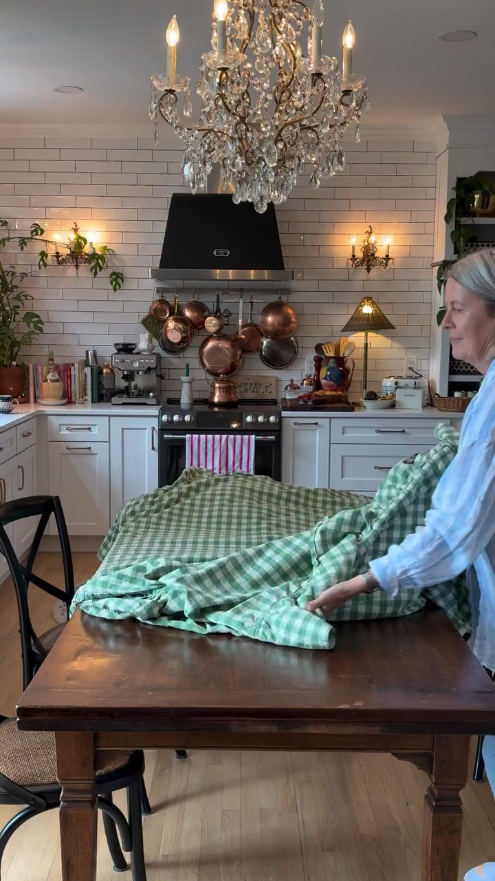 Today @antiquefarmhouse is having an event! I was lucky to have been gifted several of their gorgeous pieces to style, to help them kick off this event!!! I’ll be sharing links in my stories!!! 

From @antiquefarmhouse…Rustic charm meets refined farmhouse style today, bringing effortless sophistication and cozy authenticity into your home. THE PARISIAN PANTRY captures the essence of the French countryside, celebrating simple beauty, gathered moments, and a touch of French allure.
Make every meal unforgettable while adding a pop of bright color to your room with our Ruffled Green Gingham Tablecloth. 

#cozyhome #kitchen #rusticdecor #parisianvibes #itsthelittlethings