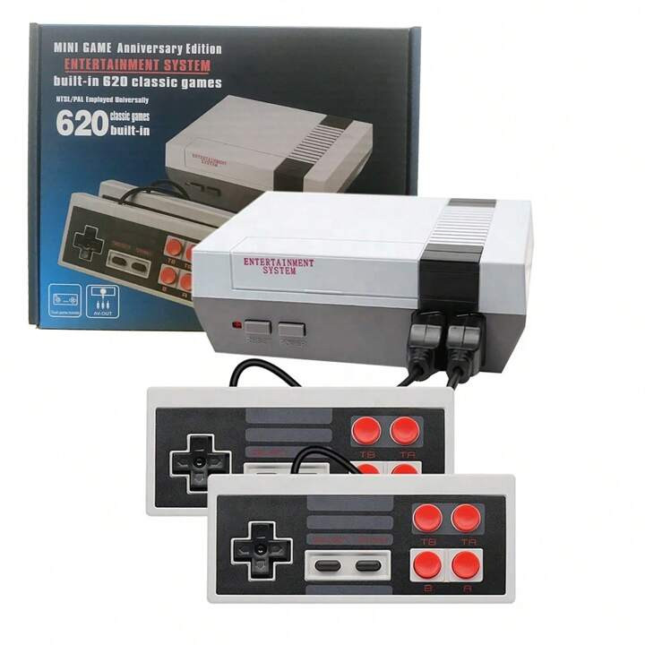 Classic Retro Gaming Console With 2 Controllers Electronic Toys, Classic Mini Video Game Console ... | SHEIN