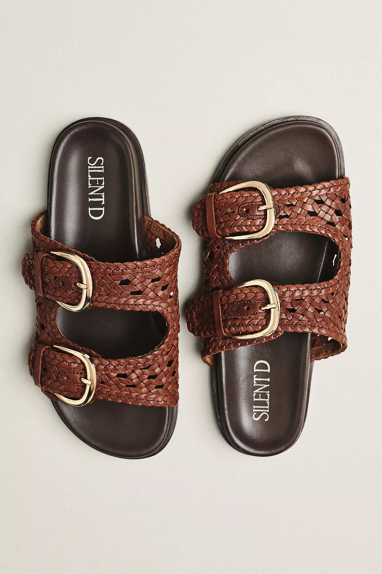 Silent D Woven Buckle Slide Sandals | Anthropologie (US)