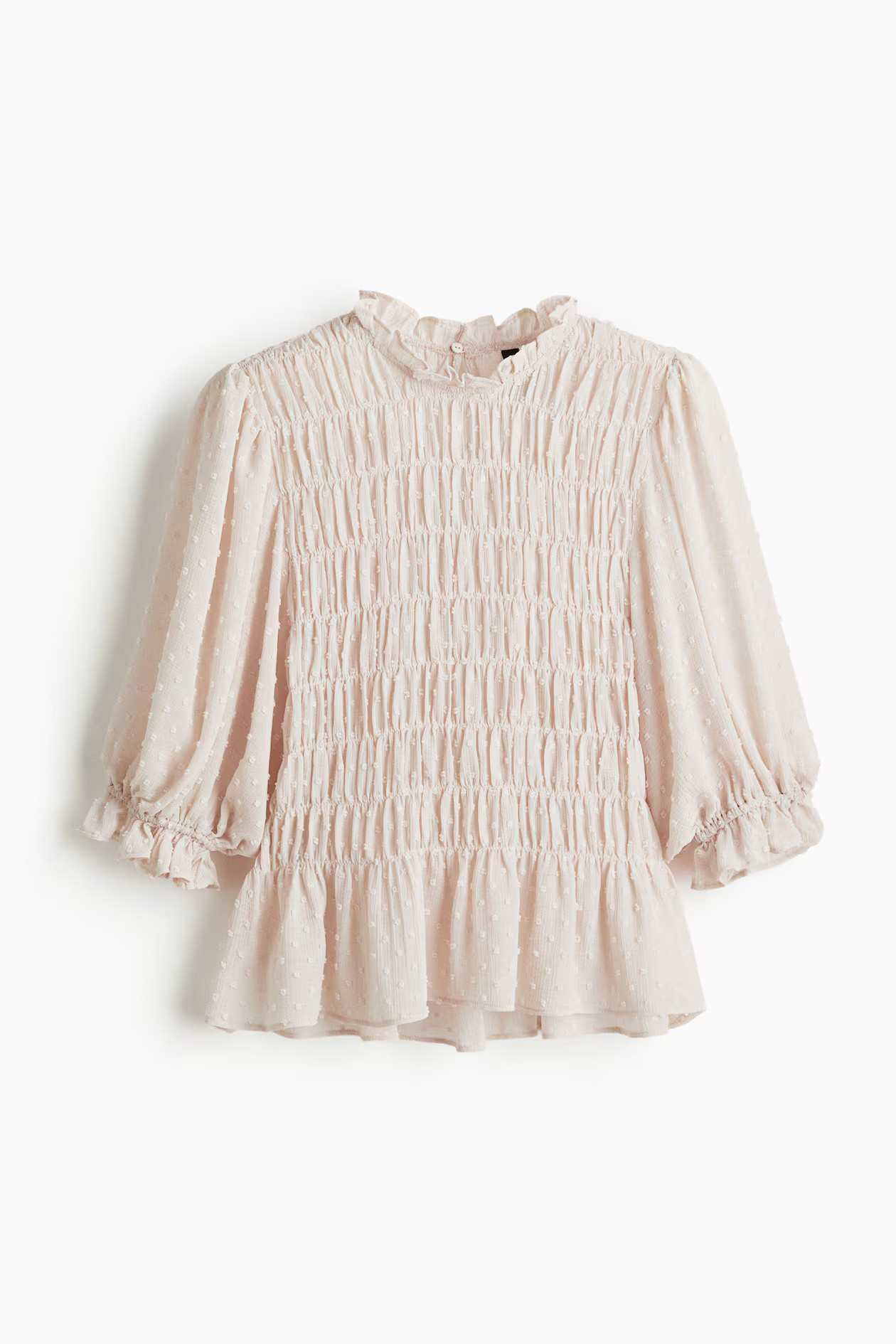 Smocked plumeti blouse | H&M (UK, MY, IN, SG, PH, TW, HK)