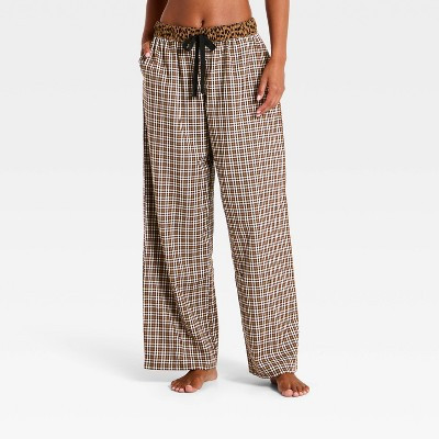 Women's Flannel Pajama Pants - Wild Fable™ Brown M | Target