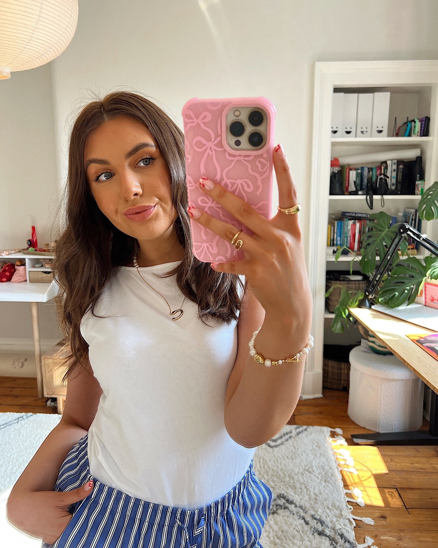 Spring ootd! 
M&S outfit, Stradivarius outfit, Stradivarius trousers, M&S top, blue striped trousers, capsule wardrobe, spring outfit, summer outfit, holiday outfit, brunch outfit, gold jewellery ✨

#LTKuk #LTKspring #LTKsummer