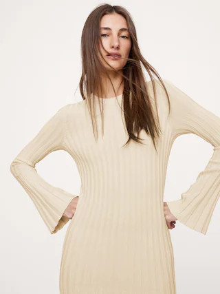 Sculpted Ribbed Maxi Dress | Banana Republic (CA)