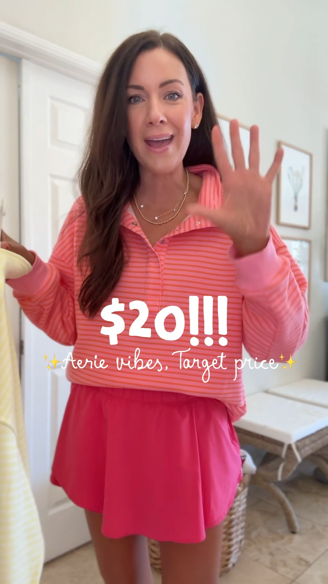 Comment NEW to shop✨ these are the finds we LOVE🙌🏼 $20 for straight up aerie vibes!! This Henley is a YESSS—French terry lined, the cutest oversized fit! Wearing a small. 
.
.
PS! Pass on the shorts, they are more like booty shorts🤭
.
.
#targetstyle

#LTKootd #LTKSeasonal #LTKmomlife