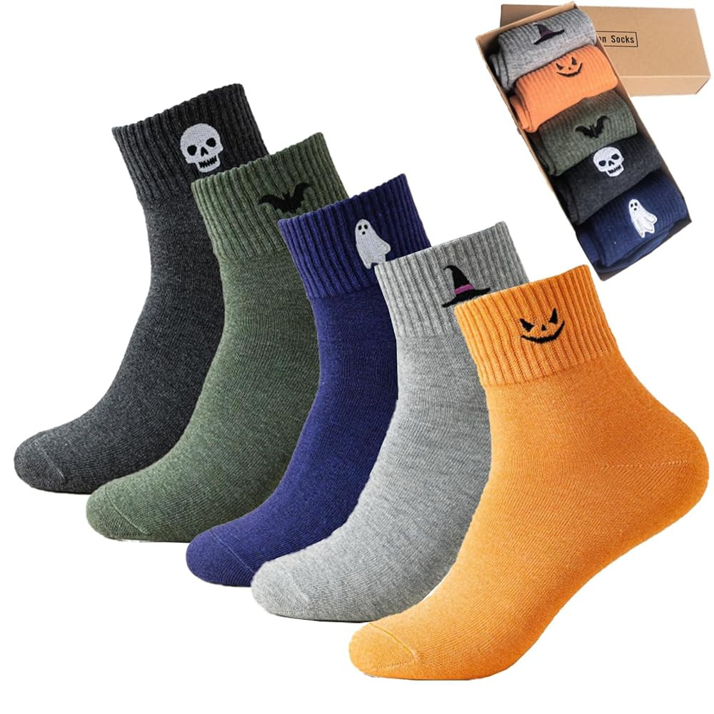 Women's Girls Novelty Funny Crew Socks,Crazy Cute Embroidered Pattern Ankle Sock Cotton,Women's G... | Amazon (US)