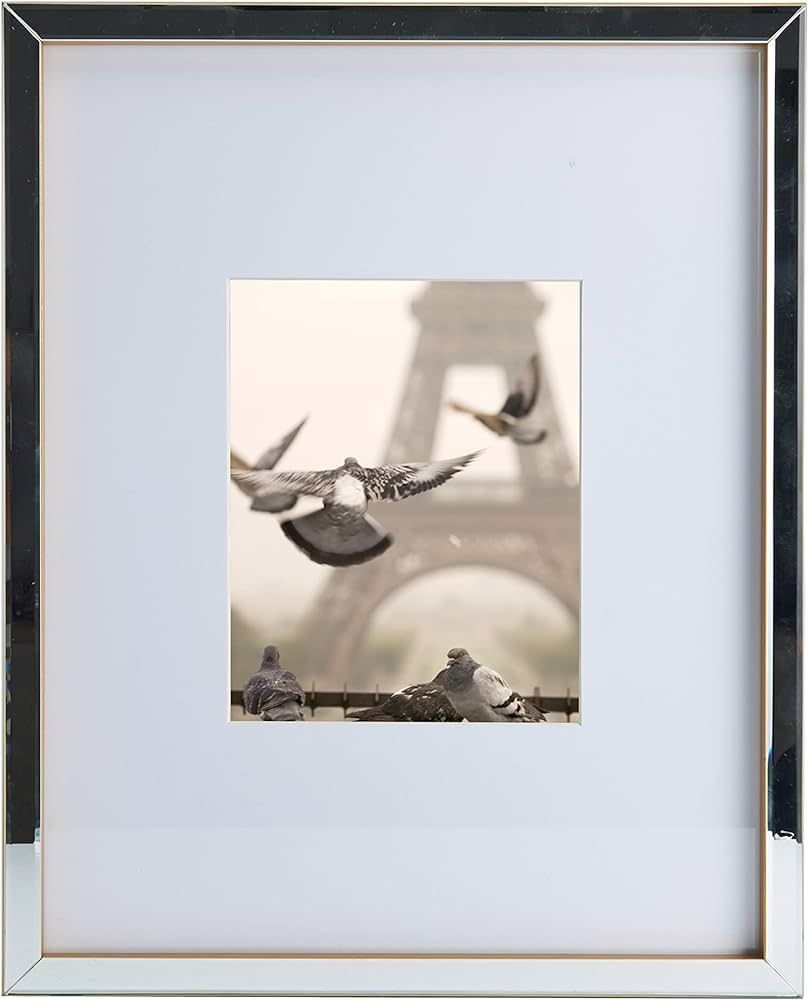 Mikasa Mirror Gallery Frame with Gold Sides, 17x21 Frame holds 16x20 Photo Without Mat or 8x10 Photo | Amazon (US)