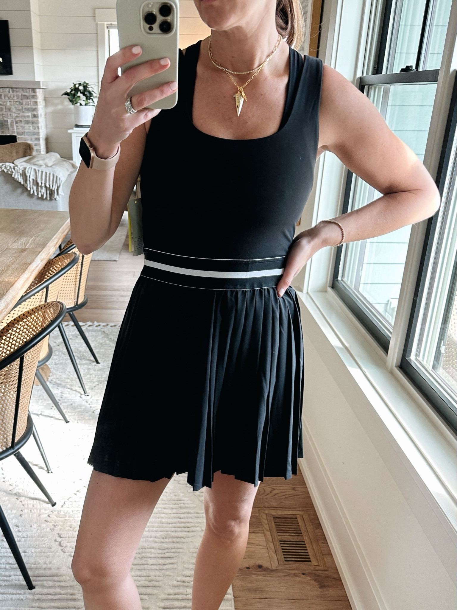 Dress runs a touch small, I’m in my usual size small but you may want ti size up if between sizes


#LTKOver40 #LTKActive #LTKFitness