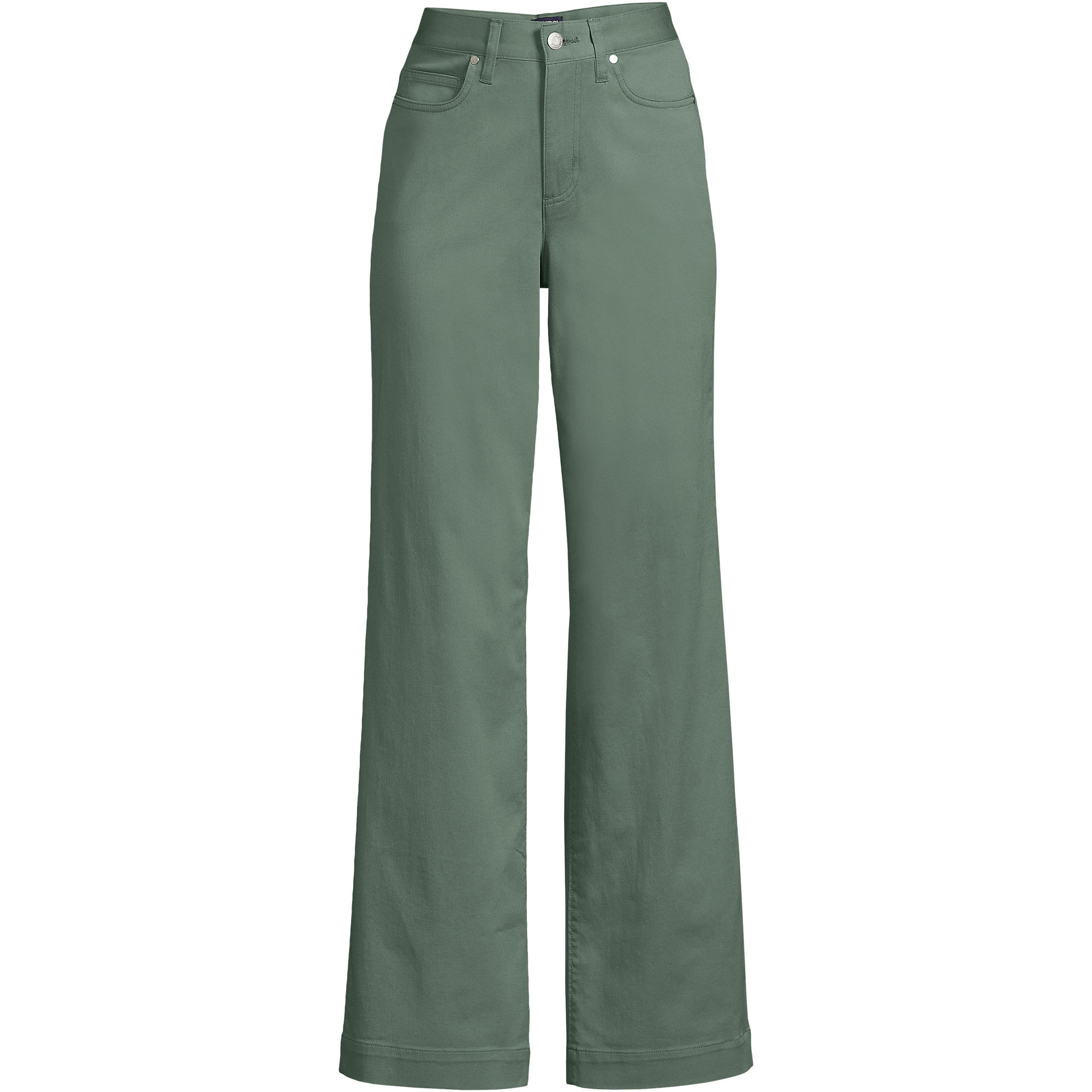 Women's High Rise 5 Pocket Wide Leg Chino Pants | Lands' End (US)