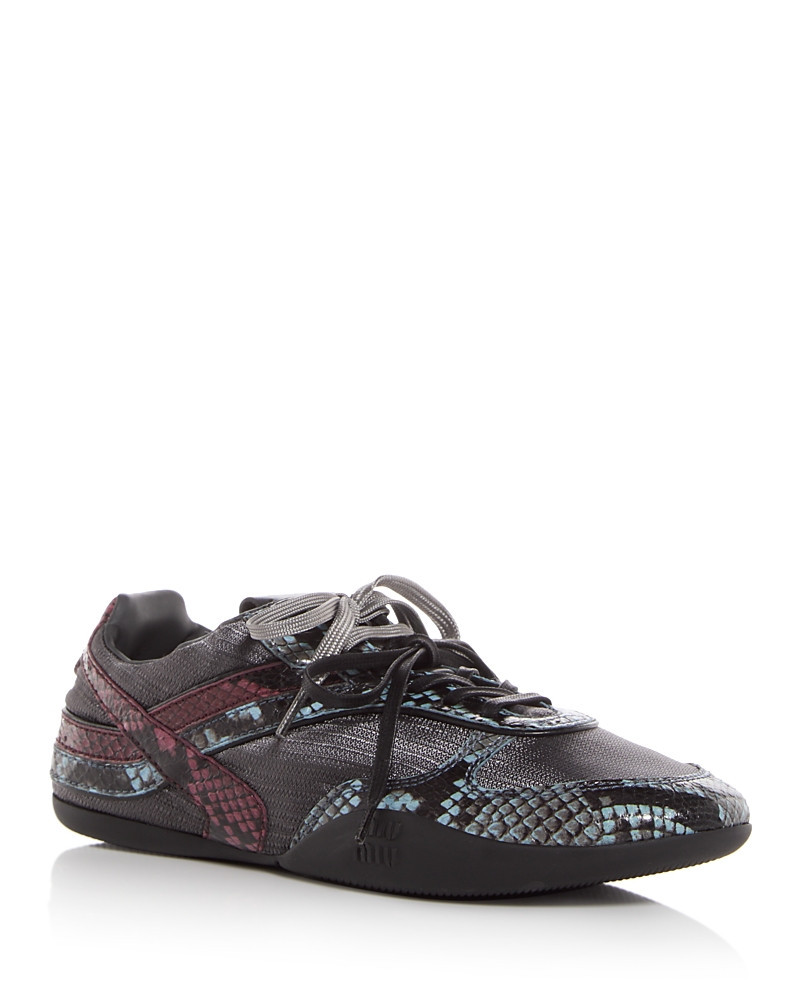 Miu Miu Women's Snake Embossed Sneakers | Bloomingdale's (US)
