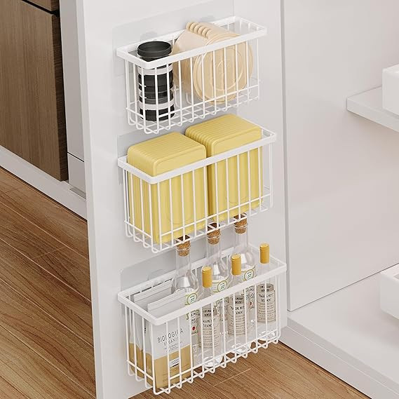 3 Pack Adhesive Cabinet Door Organizer, Lid Organizers Inside Cabinet Food Container/Tumbler Lid ... | Amazon (US)