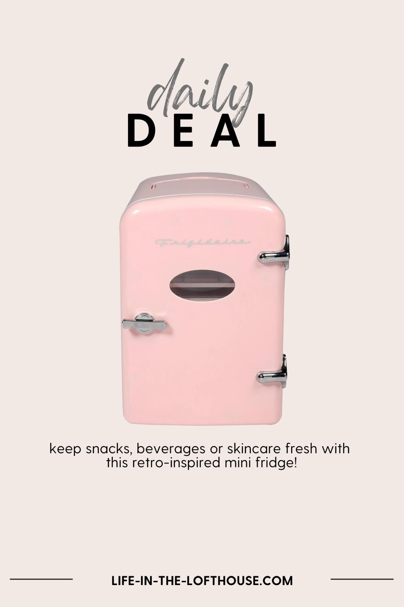 Frigidaire Retro 9-Can Portable Mini Fridge-Pink