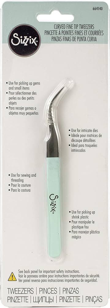 Sizzix Curved Fine Tip Tweezers for Intricate Projects, Scrapbooking, Cardmaking, One Size, Multi... | Amazon (US)