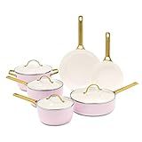 GreenPan Pavoda Ceramic Nonstick Cookware Pots and Pans Set, 10 Piece, Blush Pink | Amazon (US)