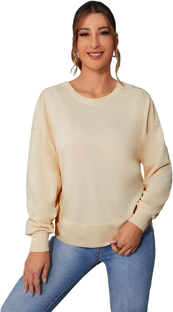 SweatyRocks Women's Criss Cross Crewneck Sweatshirts Cut Out Loose Pullover Blouse Backless Shirt... | Amazon (CA)