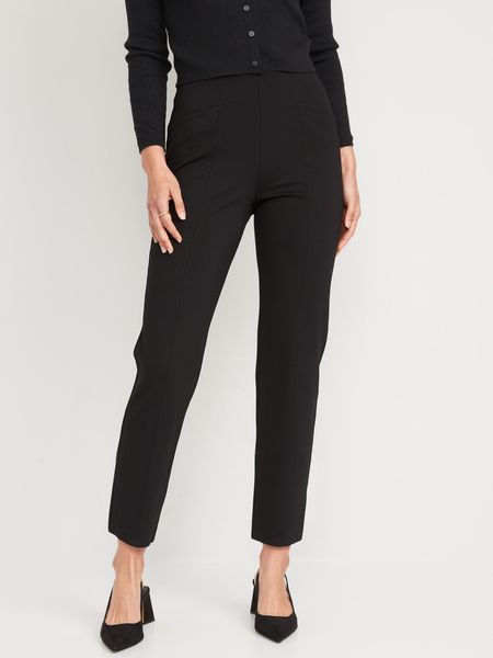 Extra High-Waisted Stevie Straight Taper Ankle Pants for Women | Old Navy (US)