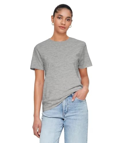 Cotton Basic T Shirts for Women,Crew Neck Short Sleeve Summer Shirts,Solid Loose Fit Tshirt, Plai... | Amazon (US)