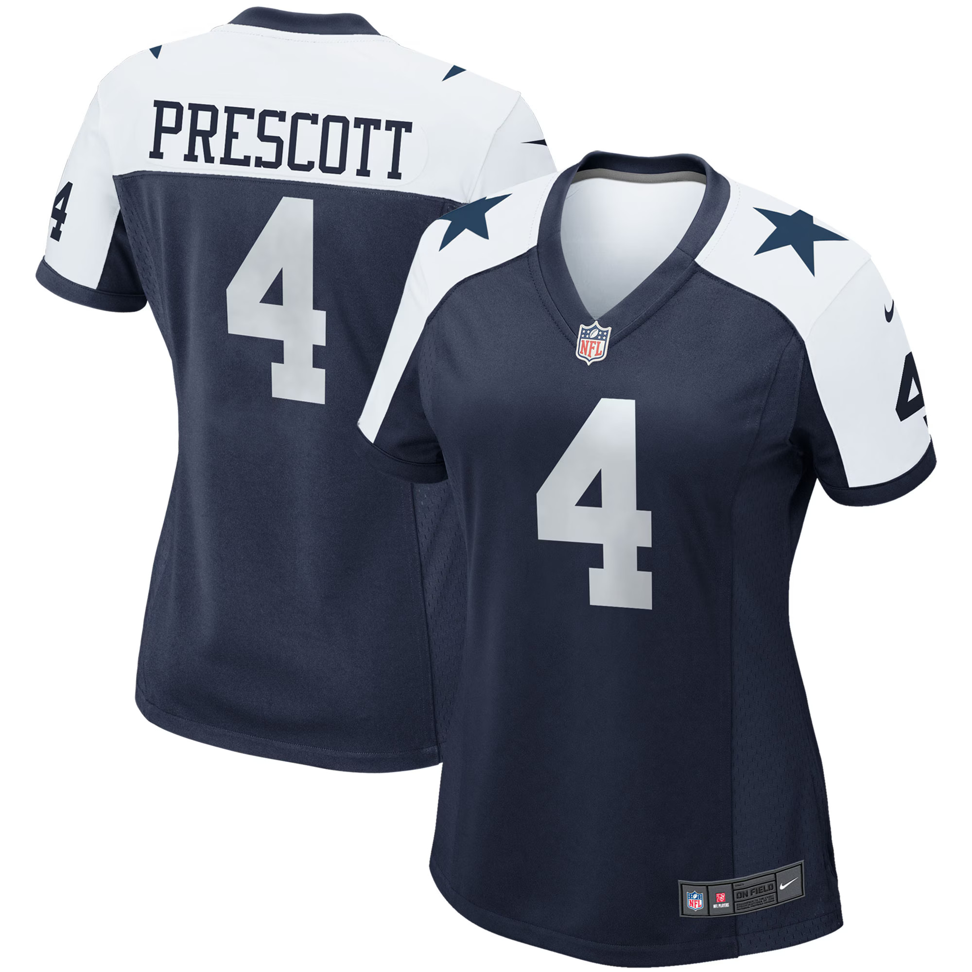 Women's Dallas Cowboys Dak Prescott Nike Navy Alternate Game Team Jersey | NFL Shop