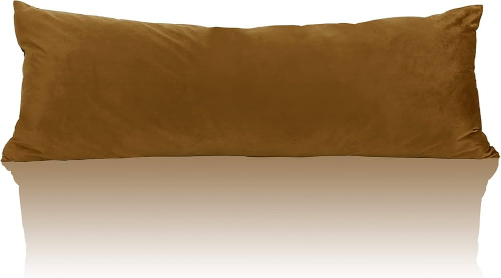 StangH Luxury Bed Body Pillowcase, Gold Brown Velvet Retro Decor for Living Room Couch Sofa, Larg... | Amazon (US)