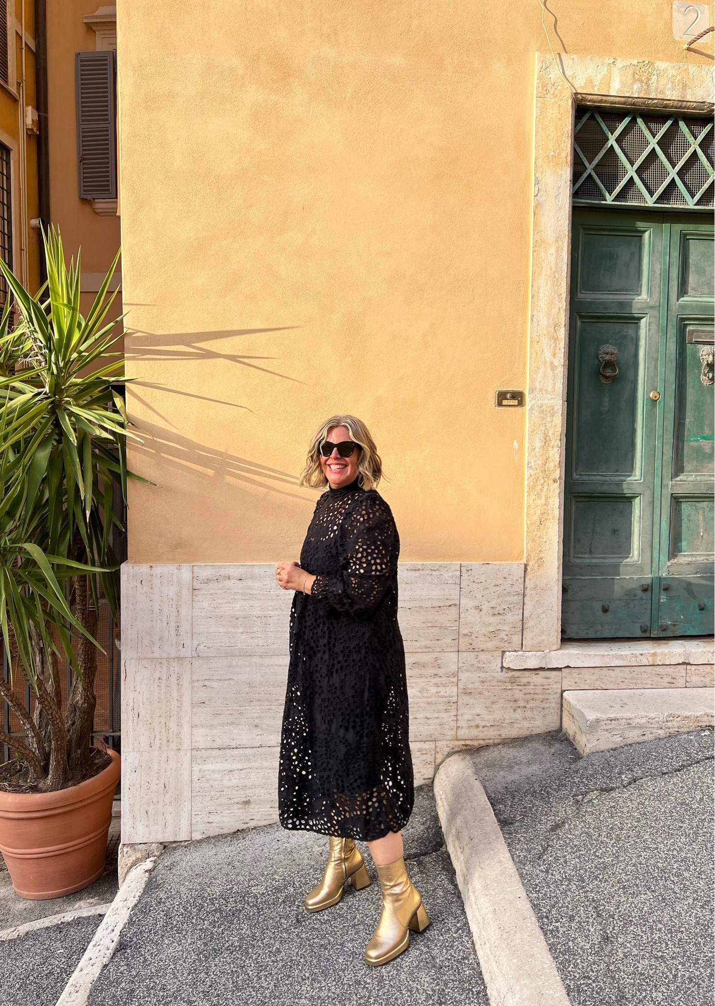 Crochet dress , platform boots , crochet floral dress , black dress , black midi dress , summer style , dress style , dress outfit 🖤

#LTKeurope #LTKstyletip