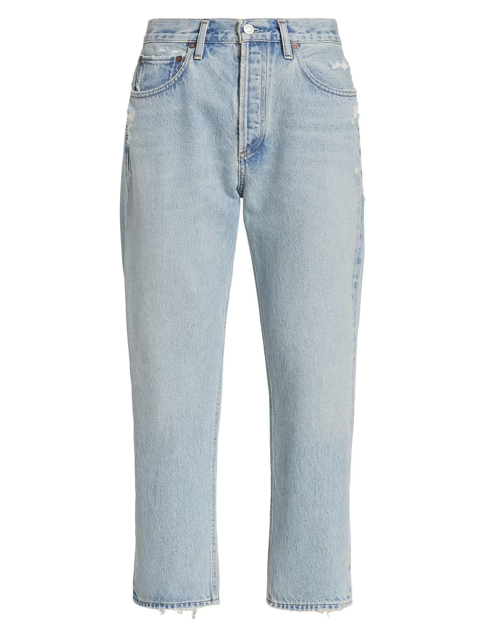 Parker Distressed Straight-Leg Jeans | Saks Fifth Avenue