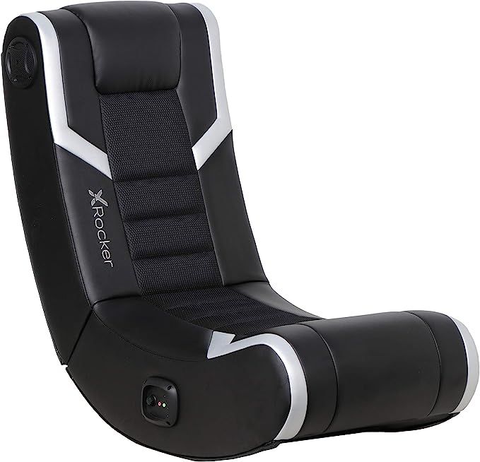 X Rocker Eclipse Floor Rocker Gaming Chair, 31" x 16.5" x 27.5", Black/Silver | Amazon (US)