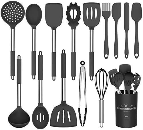 Silicone Cooking Utensil Set, Umite Chef 15pcs Silicone Cooking Kitchen Utensils Set, Non-stic - ... | Amazon (US)