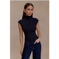 Freesia High Neck Sleeveless Top - Black I MESHKI I Size S | MESHKI US