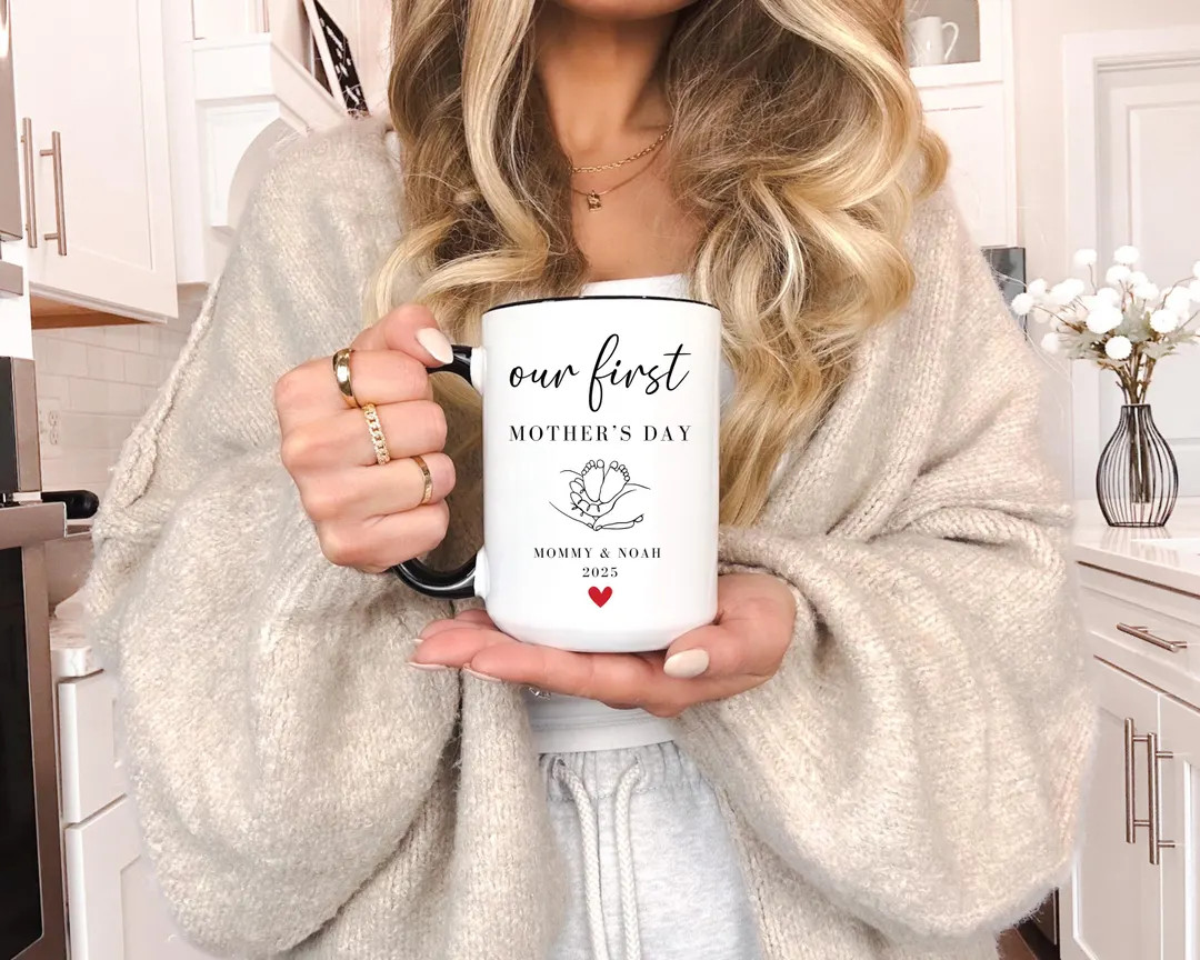 Our First Mother's Day Mug, Personalized Name Mug For Mom, First Time Mom Gifts, First Mother's D... | Etsy (US)