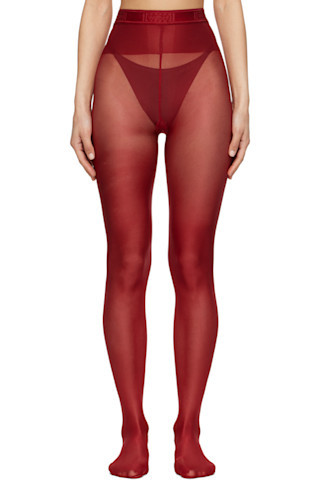 Wolford - Red Neon 40 Tights | SSENSE