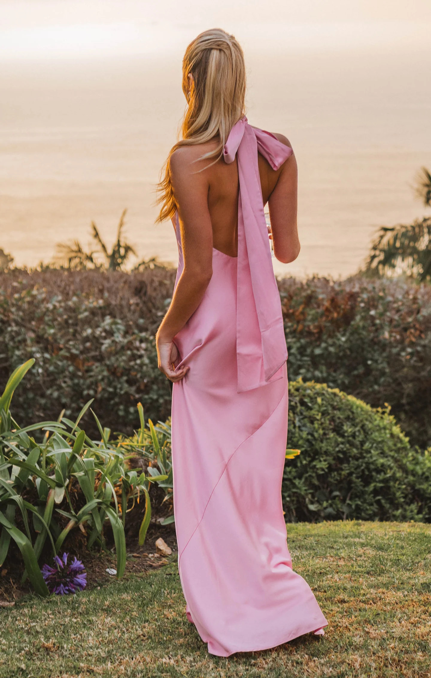 Lisa Maxi Dress ~ Light Pink Luxe Satin | Show Me Your Mumu