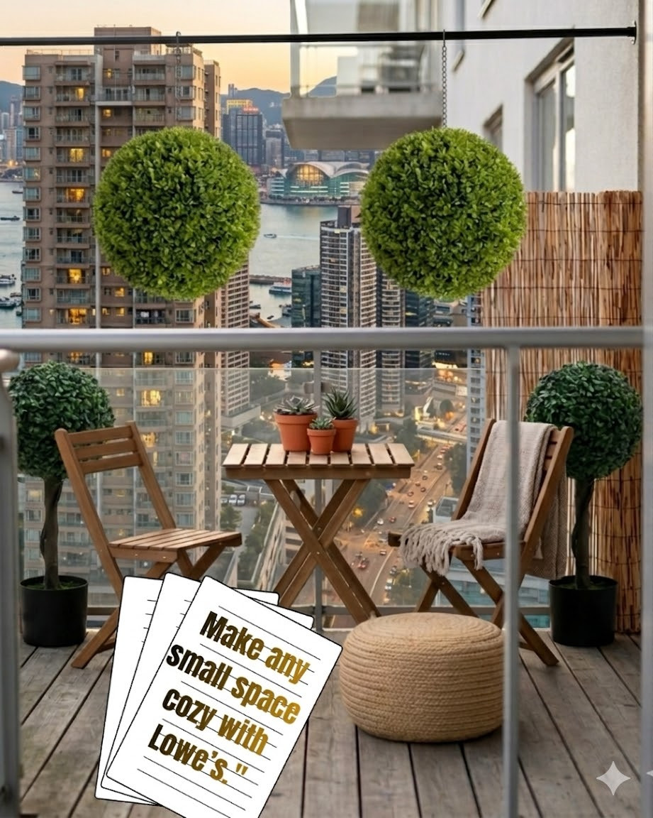 #ad Small space, big cozy vibes 🪴 Shop the look! #LTKhome #LTKfinds #LTKoutdoor #cozyhome #Lowes #LowesPartner 

 #LTKHome