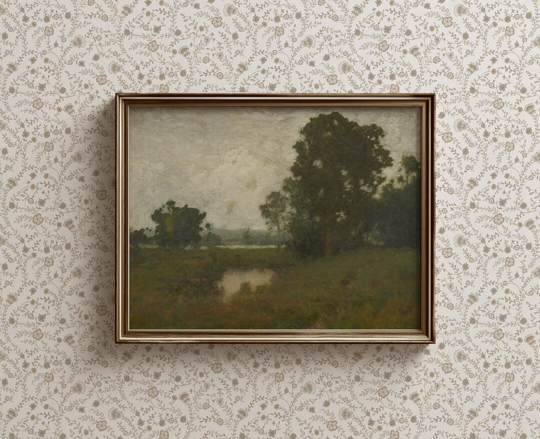 Trending Now Vintage Landscape Wall Art Downloadable Print | Countryside Oil Painting | Aesthetic... | Etsy (US)