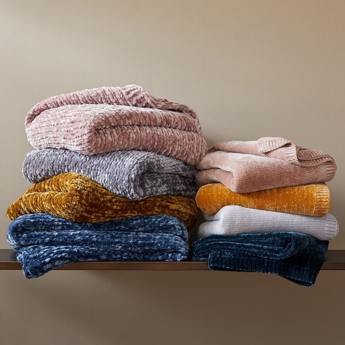 Luxe Chenille Throws | West Elm (US)