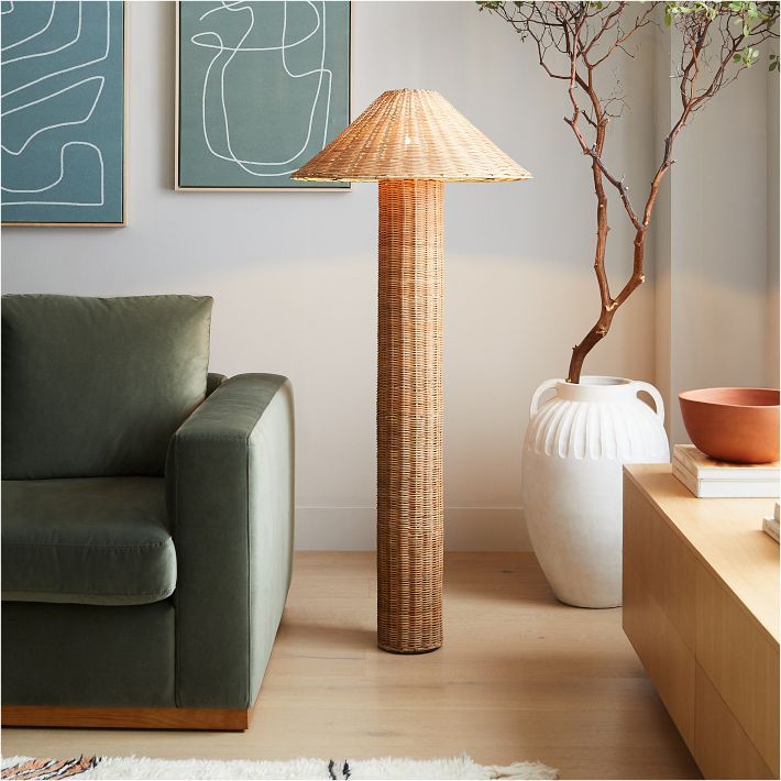 Amelia Woven Floor Lamp (59") | West Elm (US)