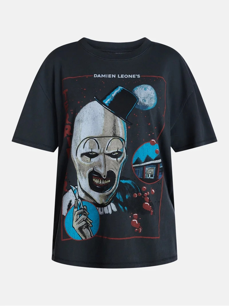 Terrifier Women's Collage Halloween Graphic Tee with Short Sleeves, Sizes XXS-XXL | Walmart (US)